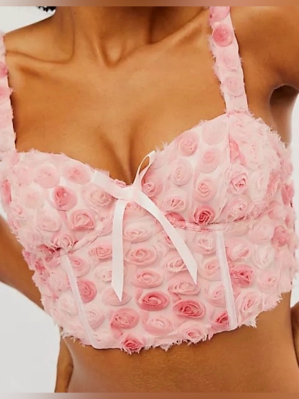 For love and lemons floral cropped top